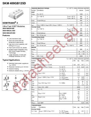 SKM 400 GAL125D datasheet  